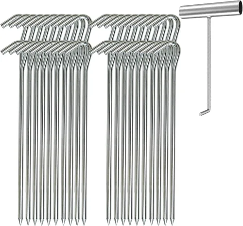 Vista 10 de Estacas de metal resistentes de 9 pulgadas, 8 estacas de lona