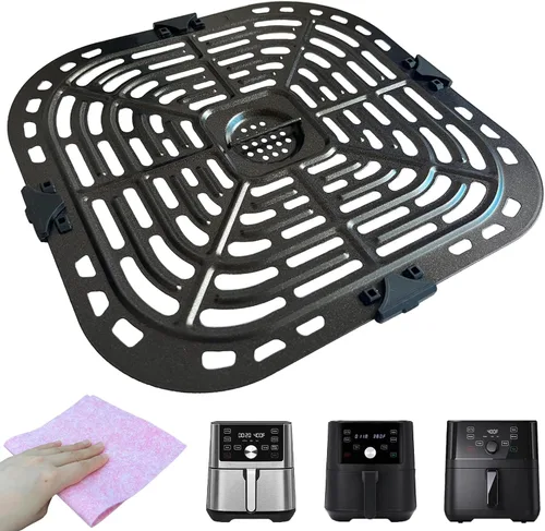 Vista 8 de Placa para freidora de aire de 8 cuartos para freidora de aire PowerXL Vortex Pro Plus, parrilla antiadherente mejorada para freidora de aire