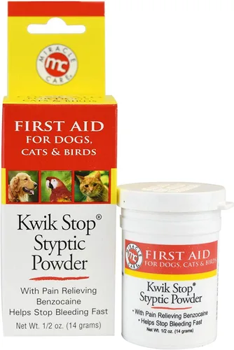 Vista 12 de Miracle Care Kwik Stop Polvo estíptico para perros, gatos y pájaros, 0.5 onzas