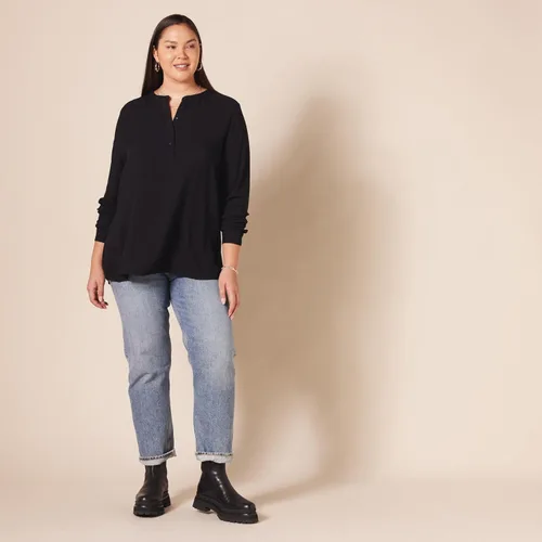 Vista 7 de Tienda Essentials - Blusa tejida de manga larga para mujer