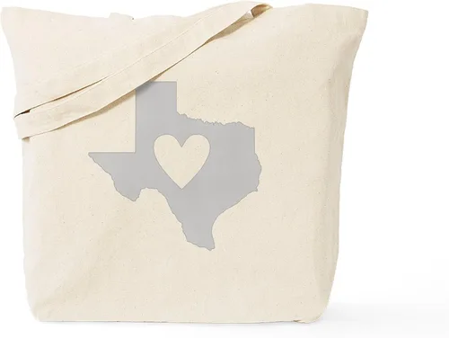 Vista 32 de CafePress Bolsa de mano de la bandera de Texas, bolsa de lona natural, bolsa de compras reutilizable
