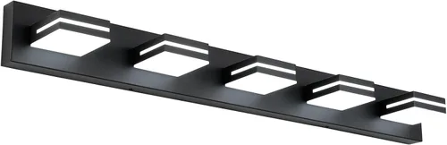 Vista 91 de SineRise - Moderna lámpara LED para tocador de baño (2 luces, 39.4 cm, regulable), iluminación de pared de baño moderna de acrílico cepillado sobre