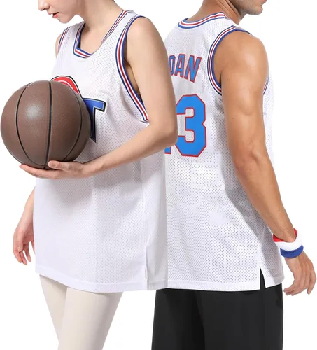 Vista 2 de Camiseta de baloncesto para hombre #23 camisetas de película espacial de los años 90 para Halloween, hip hop, ropa de fiesta, camisas deportivas