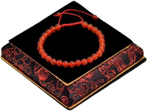 Vista 3 de AD Beads Pulseras de piedras preciosas naturales de 0.236in con poder curativo de macramé ajustable de 7 a 9 pulgadas