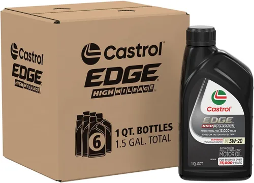 Vista 16 de Castrol EDGE High Mileage 5W-20 Aceite de motor sintético avanzado completo, 5 cuartos de galón
