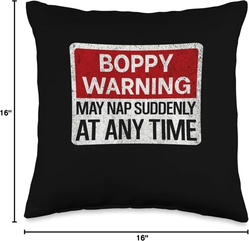 Vista 4 de Funny Mens Grandpa Humor Jokes For Boppy Divertido letrero de advertencia de Boppy para hombre, con texto en inglés "May Nap Suddenly at Any Time