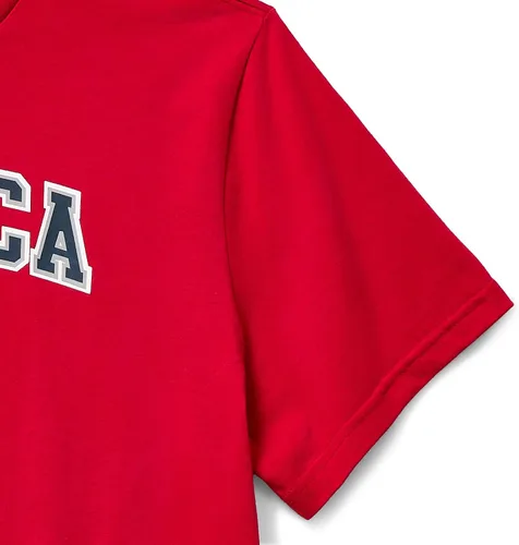 Vista 5 de Nautica - Camiseta de manga corta para hombre, 100% algodón, serie náutica con estampa gráfica Rojo náutico