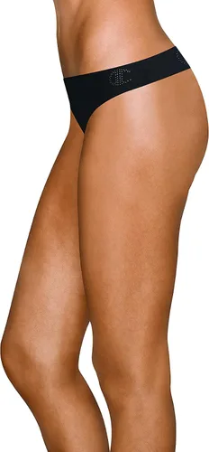 Vista 2 de Champion Tanga de corte libre para mujer, 1 par, negro, XL, Negro