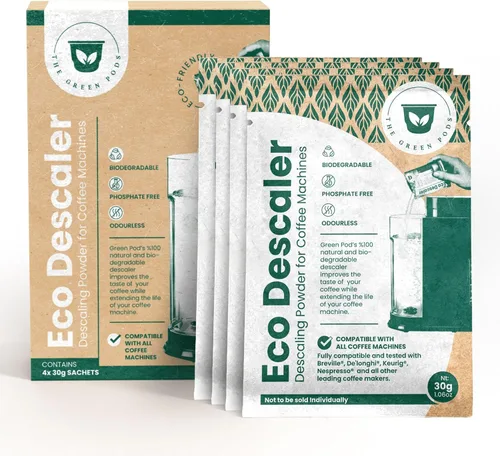 Vista 2 de Eco Descaler - Descalcificador de cafetera compatible con Nespresso, Keurig, Breville, DeLonghi y todos los demás, polvo descalcificador