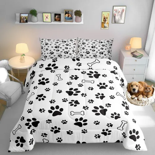 Vista 32 de Lindo Juego de Edredón de Elefante Juego de Ropa de Cama de Animales de Dibujos Animados para Niños Niñas Mujeres Adultos Edredón de Hojas