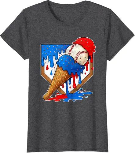 Vista 4 de Camiseta de béisbol desgastada para niños y jóvenes