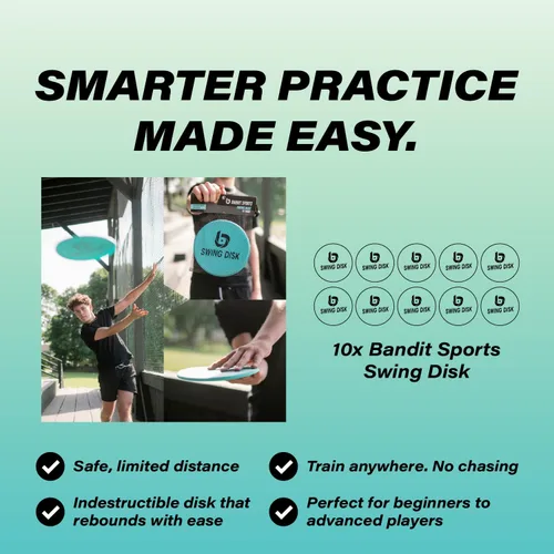 Vista 5 de Bandit Sports Swing Disk Baseball Swing Trainer, Baseball Hitting Trainer Disks for Improving Baseball Swing, Baseball Training Equipment to Analyze