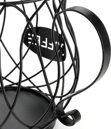 Vista 5 de ZEAYEA Soporte para cápsulas de café, cesta de cápsulas de café para barra de mesa de mostrador, almacenamiento de cápsulas de café expreso de metal