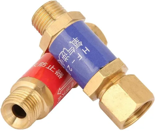 Vista 4 de Válvula antirretorno de oxígeno-acetileno, 1,5 oxígeno-acetileno antirretorno para equipos de soldadura de gas para hogares privados