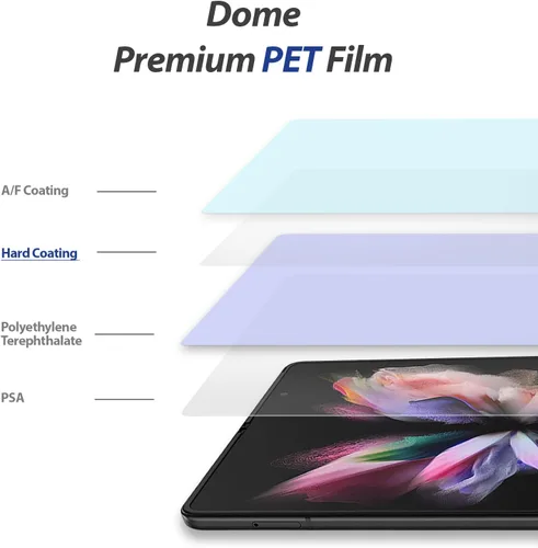 Vista 5 de DOME GLASS Whitestone GEN Film Protector de pantalla para Samsung Galaxy Z Fold 3 (2021) Protector de pantalla de película PET transparente HD