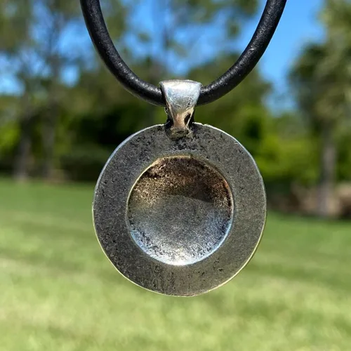 Vista 4 de Greek Zodiac Calendar Necklace - Green Patina Jewelry, Men Moon and Sun Pendant, Women and Girl Choker, Antique Boho Charm, Best Friend Nativa