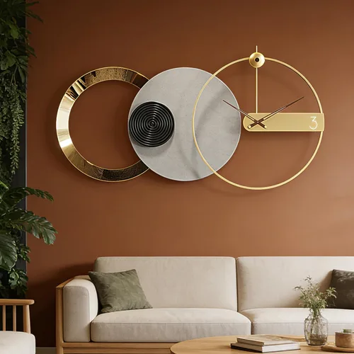 Vista 13 de Reloj de pared decorativo grande, silencioso, sin tictac, moderno, de metal, decoración para sala de estar, oficina, dormitorio, cocina