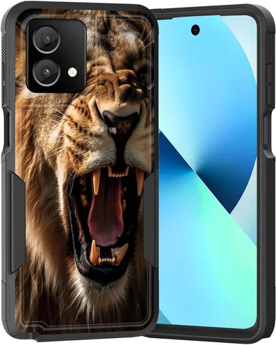 Vista 170 de para Moto G Play 4G 2024, funda de dos capas híbrida resistente y a prueba de golpes, PC duro + silicona suave protectora para Motorola Moto G Play