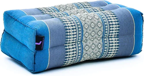 Vista 8 de Leewadee Bloque de yoga - Cojín de suelo para práctica de yoga, cojín de asiento de meditación para entrenamientos llenos de kapok CBT1 - Azul