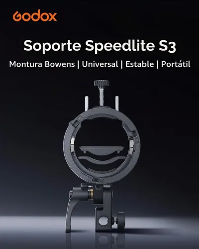Vista 2 de Godox Soporte Speedlite S3 (S2 Upgrade) para Bowens Mount Holder Softbox
