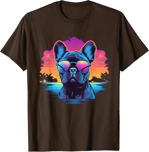 Vista 4 de Camiseta de perro Bulldog Francés para hombres y mujeres, Negro