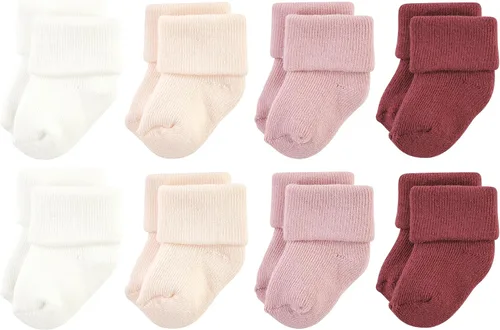 Vista 8 de Hudson Baby - Calcetines de algodón para bebés recién nacidos y Terry para niñas bebés