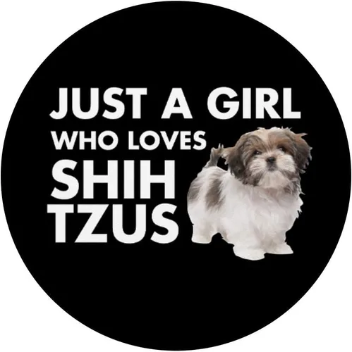 Vista 3 de Just a Girl Who Loves Shih Tzus PopSockets PopGrip intercambiable