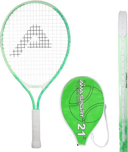 Vista 35 de AMA SPORT Raqueta de tenis para niños pequeños, kit de iniciación de raqueta de tenis de 17 a 25 pulgadas para niñas y niños con bolsa de nailon