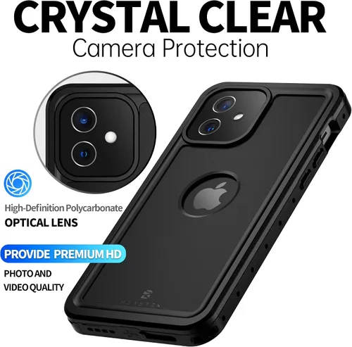Vista 7 de BEASTEK NRE Series - Funda impermeable para Apple iPhone 12, a prueba de golpes, con certificación IP68, con protector de pantalla integrado, funda