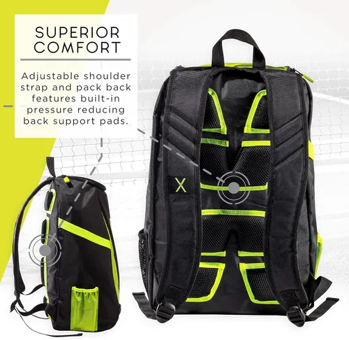 Vista 4 de Franklin Sports Bolsas de pickleball - Mochila de pickleball prémium para hombres y mujeres - Bolsa de pickleball para accesorios + equipo - Bolsa