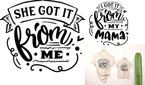 Vista 3 de SEC Apparel Mommy and Me - Parches de vinilo para planchar para camisetas, tela y ropa (Bessed Mama Mama's Blessing)