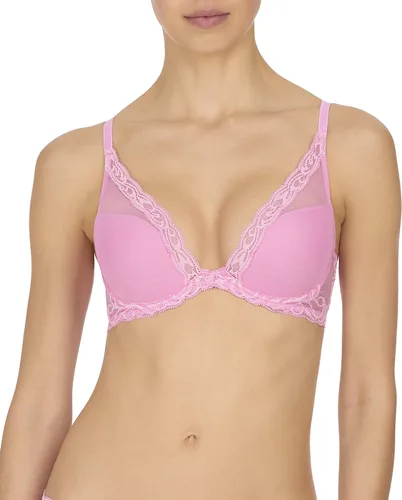Vista 14 de Natori - Sujetador de encaje para mujer con inmersión, diseño de plumas Cafe