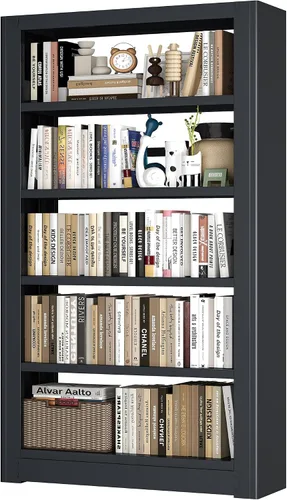 Vista 7 de Estantería de Libros, Librero Resistente de 5 Niveles, Estantería Ajustable, Gran Capacidad por Estante, Libreros Modernos para Sala de Estar