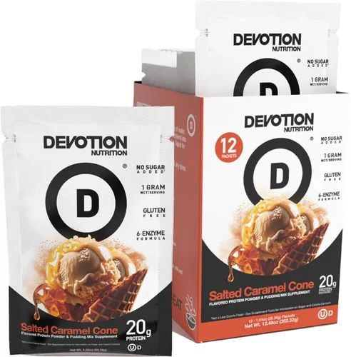 Vista 14 de Devotion Nutrition Brownie - Proteína en polvo para batidos, hornear, brownies, postres, 0.71 oz de aislado de suero y mezcla de caseína, sin azúcar