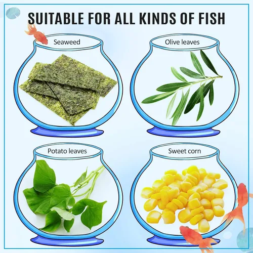 Vista 6 de Jetec 8 piezas de clip de algas marinas de peces ventosa para plantas con clip soporte de alimentación para acuario pecera accesorios