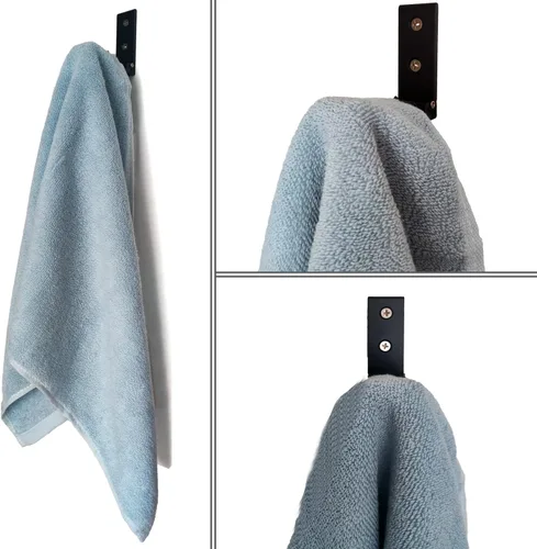 Vista 3 de Yiaizhuo 6 ganchos plegables, ganchos plegables para abrigos, montaje en pared, soporte de pared para abrigos, toallas, bolsas, sombreros
