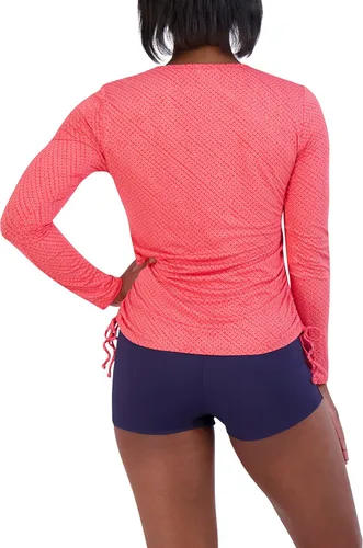 Vista 3 de Caribbean Joe Camiseta de natación de manga larga estándar para mujer con protección solar UPF de secado rápido