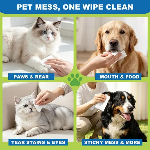 Vista 7 de Toallitas hipoalergénicas para mascotas para perros y gatos