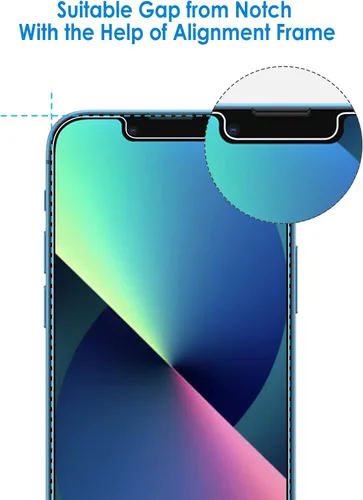 Vista 6 de JETech Paquete de protector de pantalla para iPhone 13 mini de 5.4 pulgadas con protector de lente de cámara y funda antigolpes
