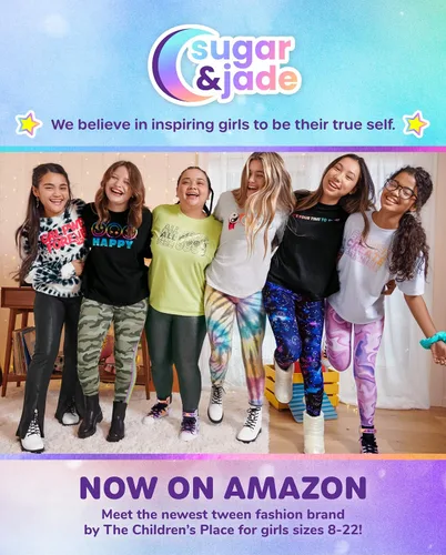 Vista 2 de Sugar & Jade Conjunto de pijama de manga larga y pantalones cortos para niñas adolescentes