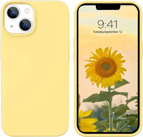 Vista 10 de GUAGUA Funda para iPhone 13 Mini, iPhone 13 Mini, funda de silicona de gel suave, delgada, ligera, forro de microfibra, textura de cojín a prueba
