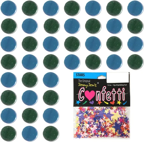 Vista 68 de Confetti Circle 1/4" Negro, Azul Marino Combo - 2 bolsas de media onza (1 oz) (8550/9971)