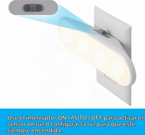 Vista 7 de GE Ultrabrite Barra de Luz LED Luces Nocturnas que se Enchufan a la Pared Decoración de Habitación Iluminación Ambiental Sensor de Anochecer a