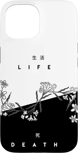 Vista 6 de Life Death Flowers - Funda de regalo japonesa minimalista con luz oscura para iPhone 17