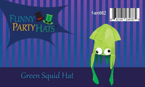 Vista 6 de Sombrero de calamar Funny Party Hats, divertido, para fiestas