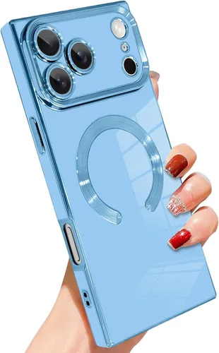 Vista 42 de SAKUULO - Funda magnética rectangular de lujo para iPhone 12 Pro Max, color negro