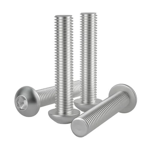 Vista 14 de Tornillo de 1/4-20 x 1, tornillos de cabeza de botón, acero inoxidable 304 (18-8), rosca completamente a máquina, unidad hexagonal Allen, paquete