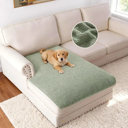 Vista 34 de H.VERSAILTEX Funda Antideslizante para Sofá de Mascotas Protector de Cama de Perro de Chenilla Funda de Sofá Gruesa y Suave Apta para Mascotas