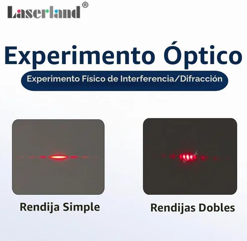 Vista 3 de Experimento de doble hendidura de Young, ranura única, con tablero de observación de soporte, fuente de luz roja, elementos ópticos, kit