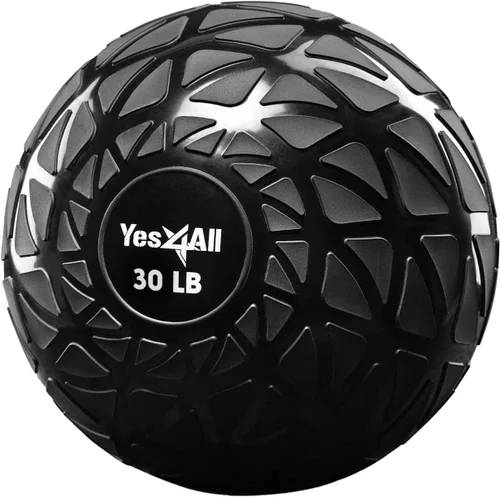 Vista 22 de Yes4All - Pelota de golpe rellena de arena para entrenamiento de fuerza Negro